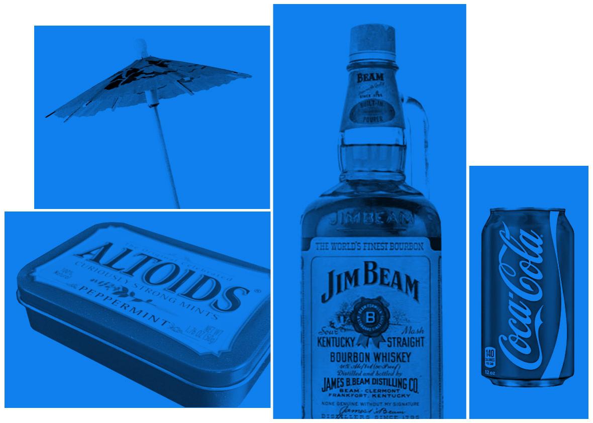 Photo illustration by Natalie Matthews-Ramo. Photos by CocaCola, Jim Beam, Altoids and Thinkstock.