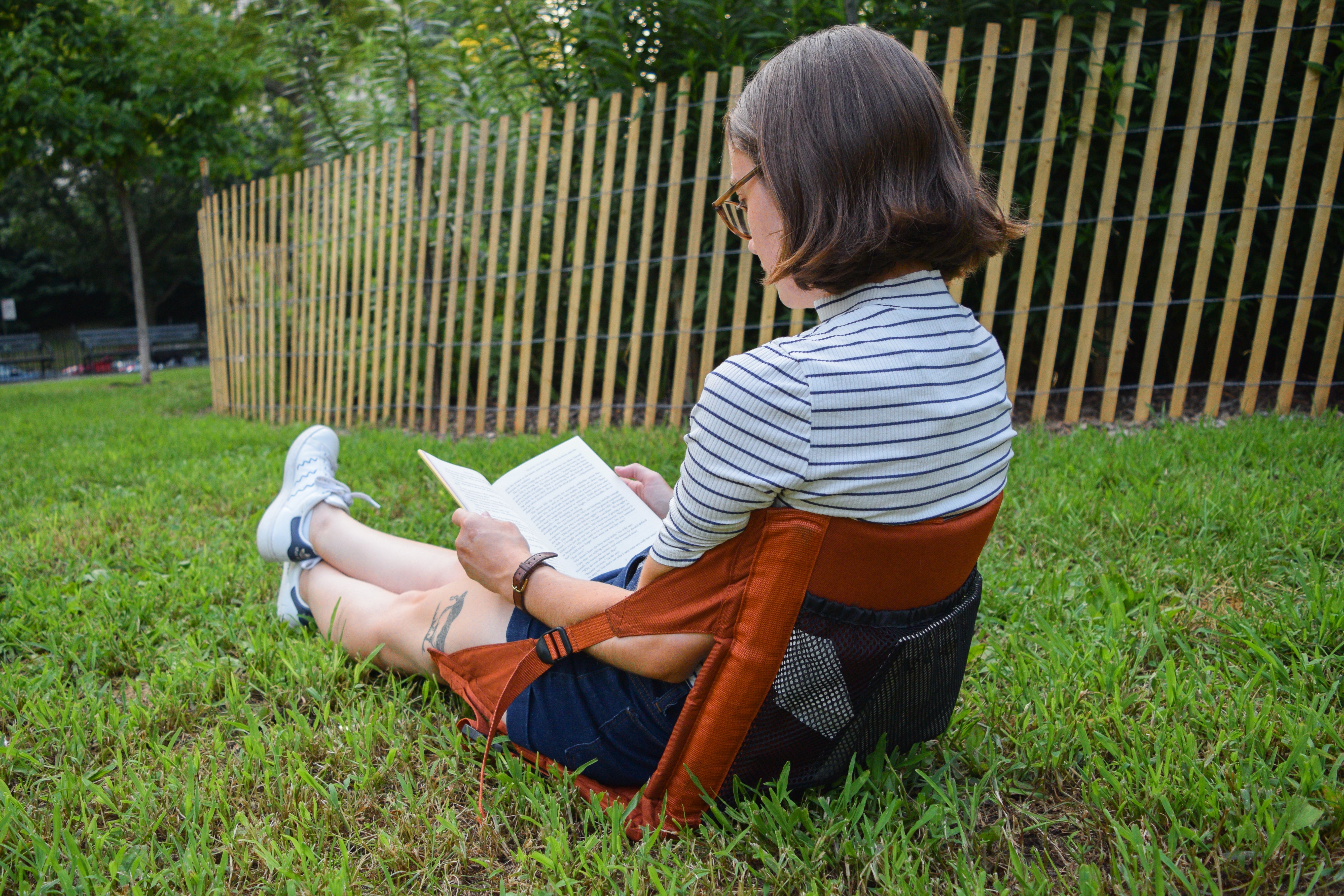 woman on a weekender seat