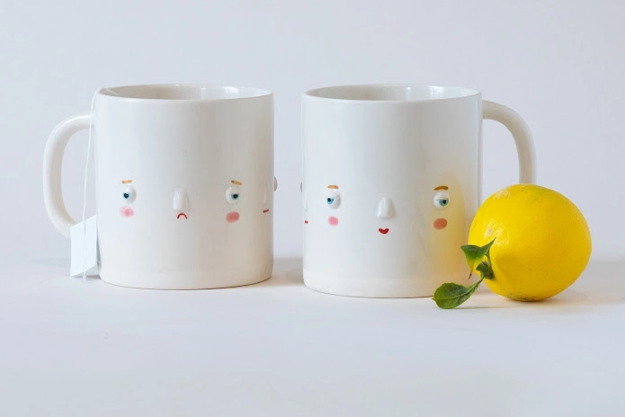 Kawaii Smile Face Coffee Mug Cute Happy and Friend Gift 