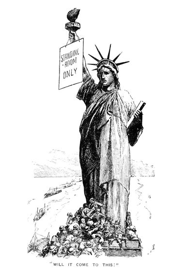Statue of Liberty cartoon.