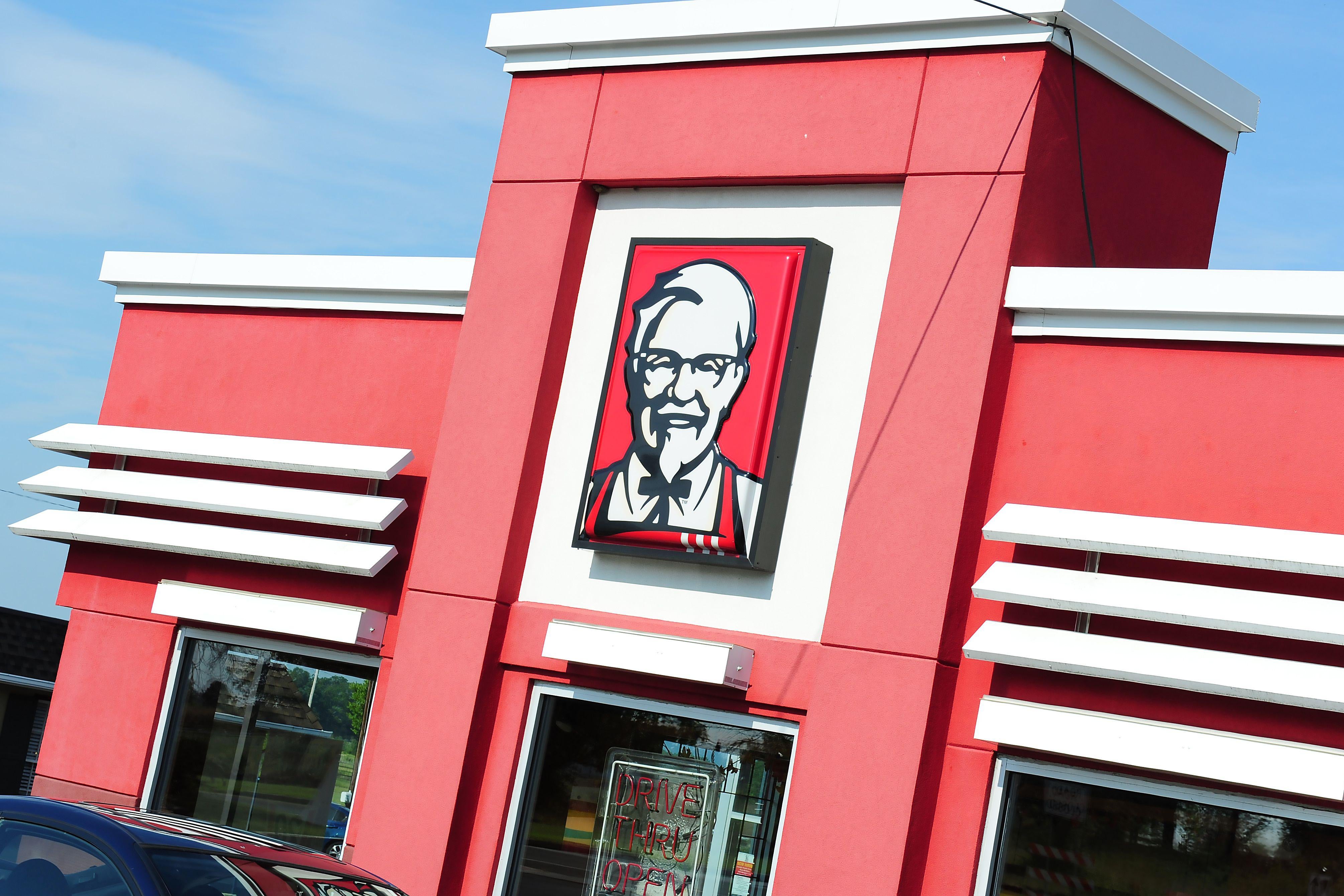 A Kentucky Fried Chicken restaurant is seen September 10, 2016 in Gettysburg, Pennsylvania.