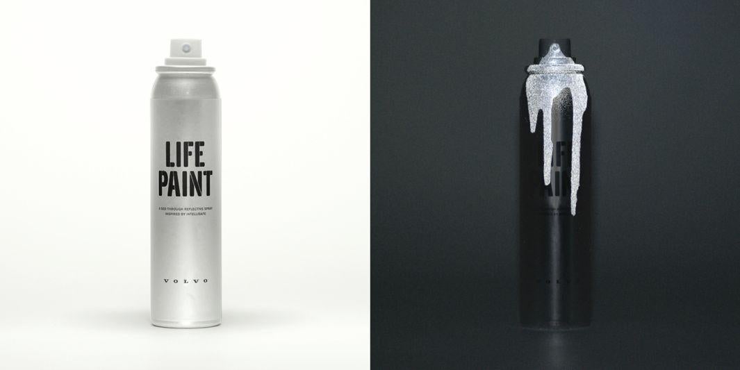 Volvo Life Paint Spray: Damit reflektieren Radfahrer nachts - DER