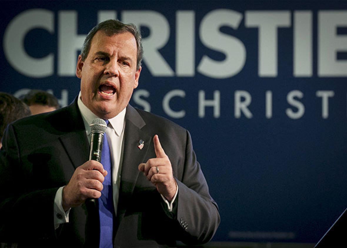 2016 Republican U.S. presidential candidate and New Jersey Governor Chris Christie.