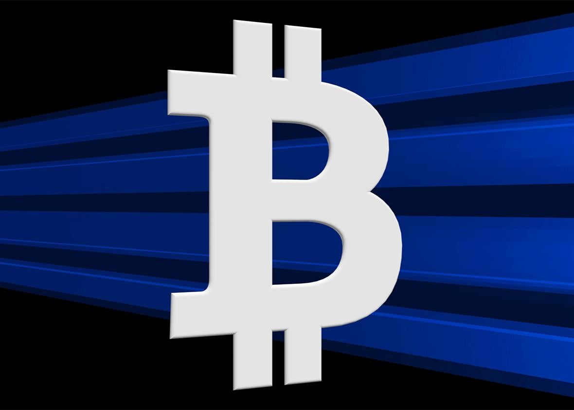 Bitcoin symbol. 