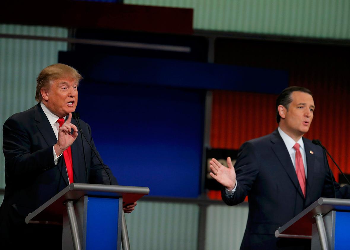 Donald Trump beats Ted Cruz with “New York values.”