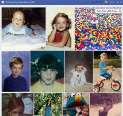 Facebook graph search results for friends' baby photos