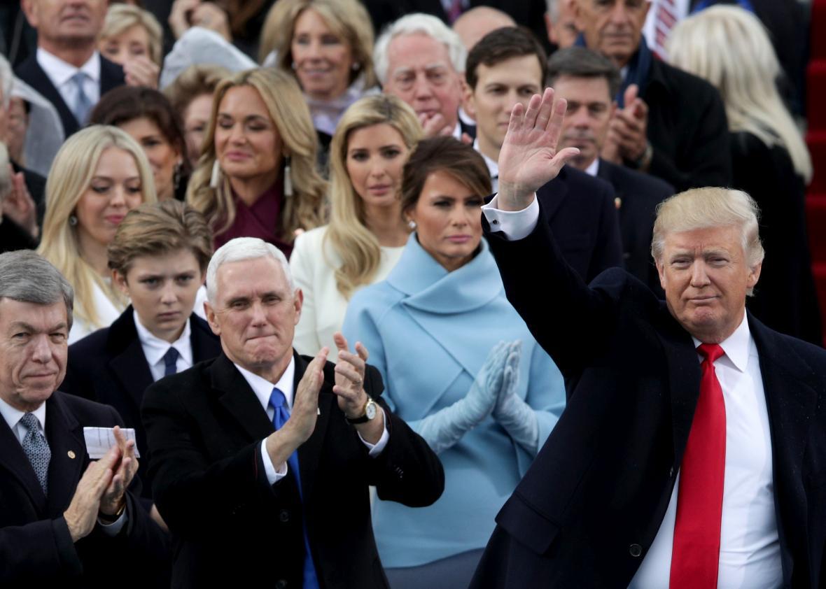 Watch Melania Trump's smile melt into a frown at the inauguration.