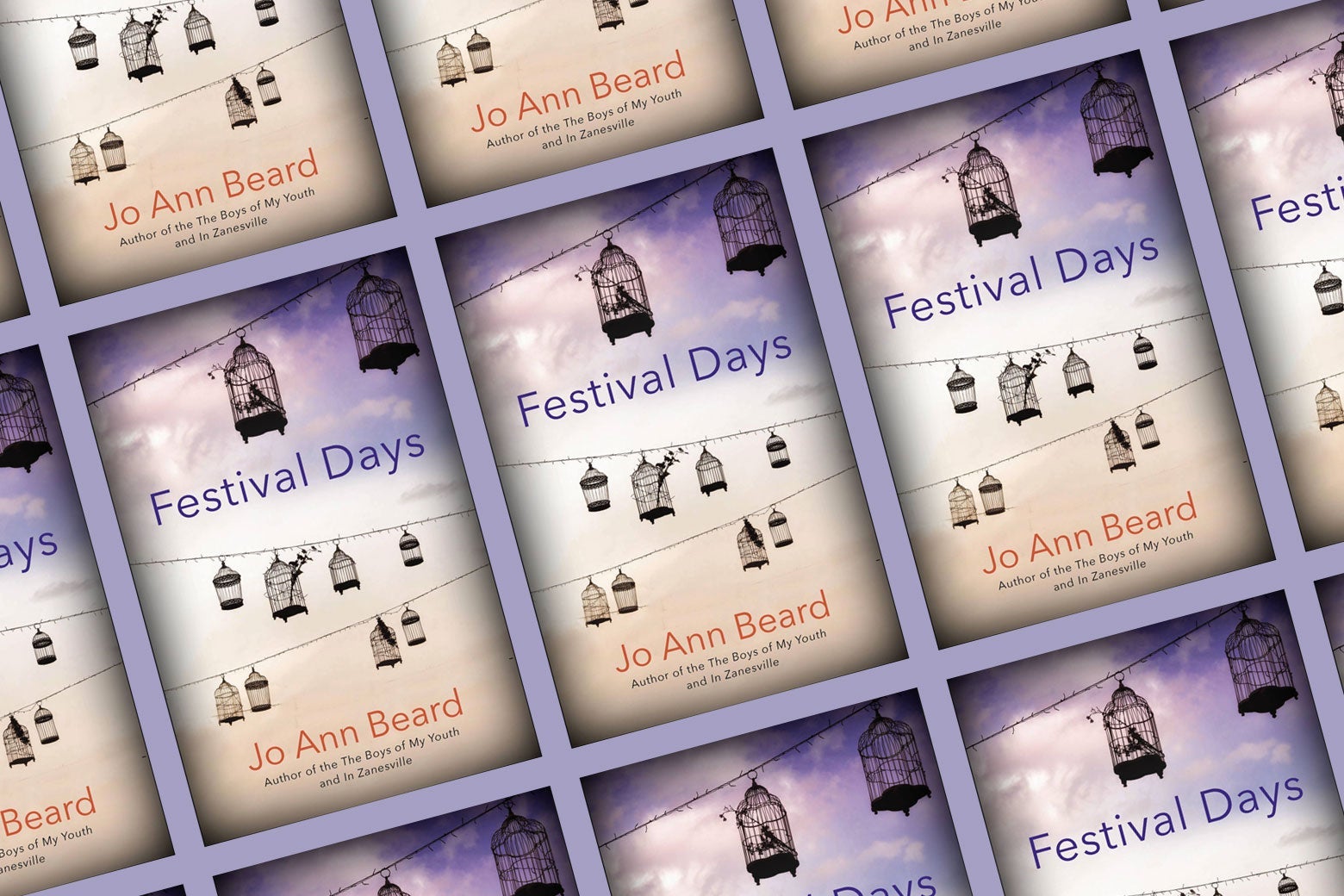 The cover of Festival Days, featuring birds in cages against the backdrop of a sky