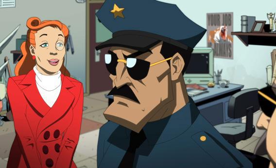 Axe Cop and Flute Cop travel to the Zombie Island planet with Isabella (guest voice Megan Mullally) in search of the smartest man in the world in the all-new"Zombie Island...in Space!" episode of ANIMATION DOMINATION HIGH-DEF's new quarter-hour series, AXE COP.