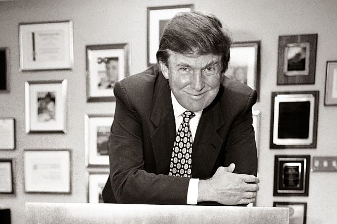 Donald Trump in Trump Tower in 1996.