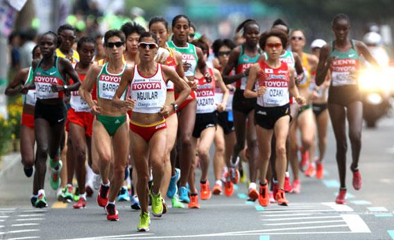Women's marathon during day one.