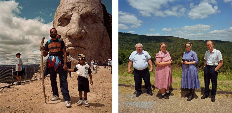 Father and Son at Crazy Horse Monument, S.D. 1991 (l) Hutterite Couples Shenandoah National Park, 1999.