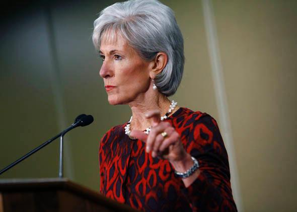 U.S. Health and Human Services Secretary Kathleen Sebelius speaks about the Affordable Care Act, November 15, 2013 in Detroit, Michigan. 