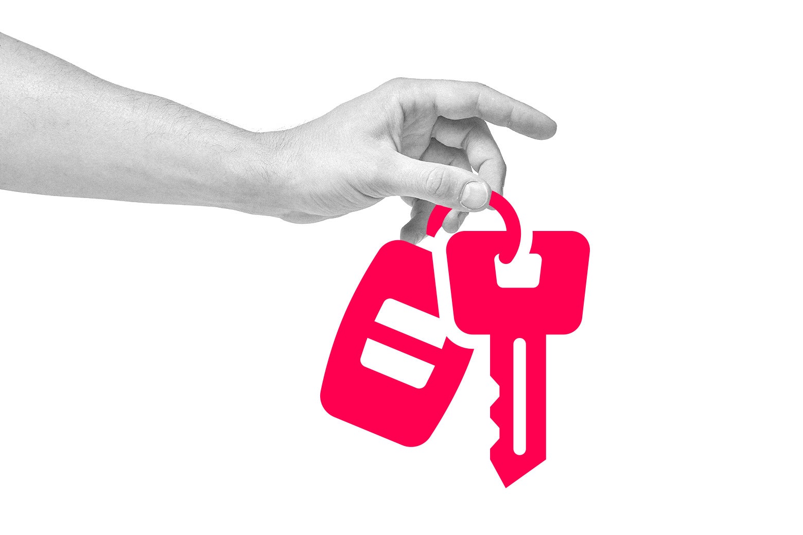 Someone holding car keys.