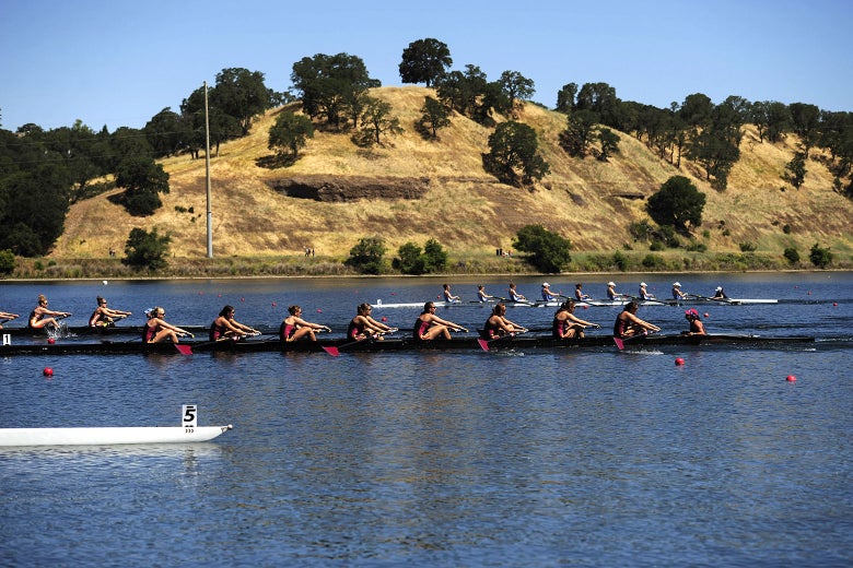 USC edges out UCLA for second place during the 2010 NCAA Division I Rowing Championships.