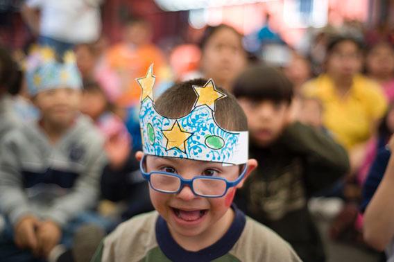 A child affected by Down Syndrome takes part in a celebration of the World Down Syndrome Day in Guatemala City, on March 21, 2012.,Mvd6252804