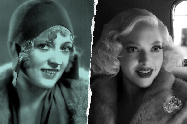 Marion Davies, and Amanda Seyfried as Marion Davies in Mank.