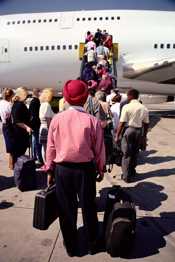 boarding a plane