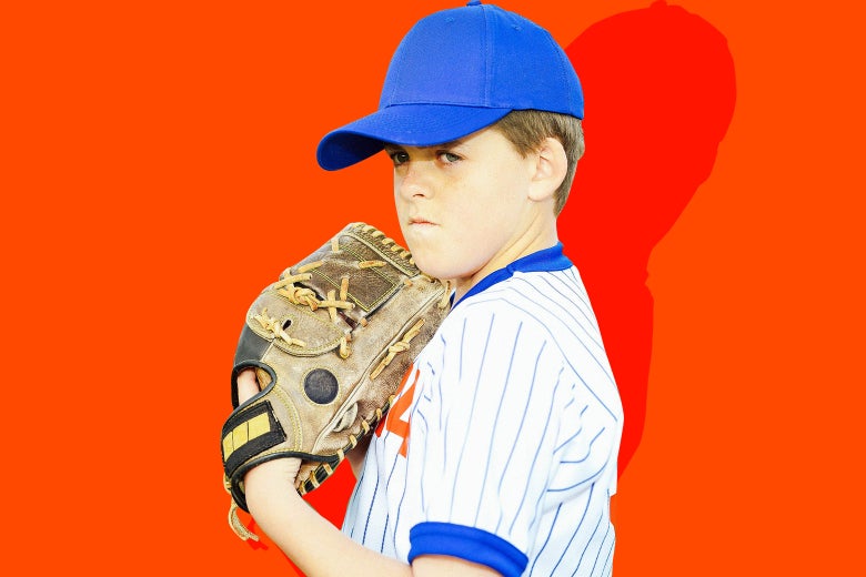 Eight years old is too young to pitch in baseball or softball.