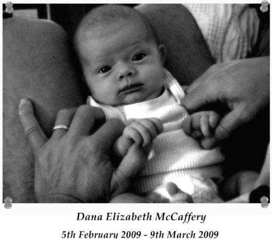 Dana McCaffery, a baby girl who died of pertussis