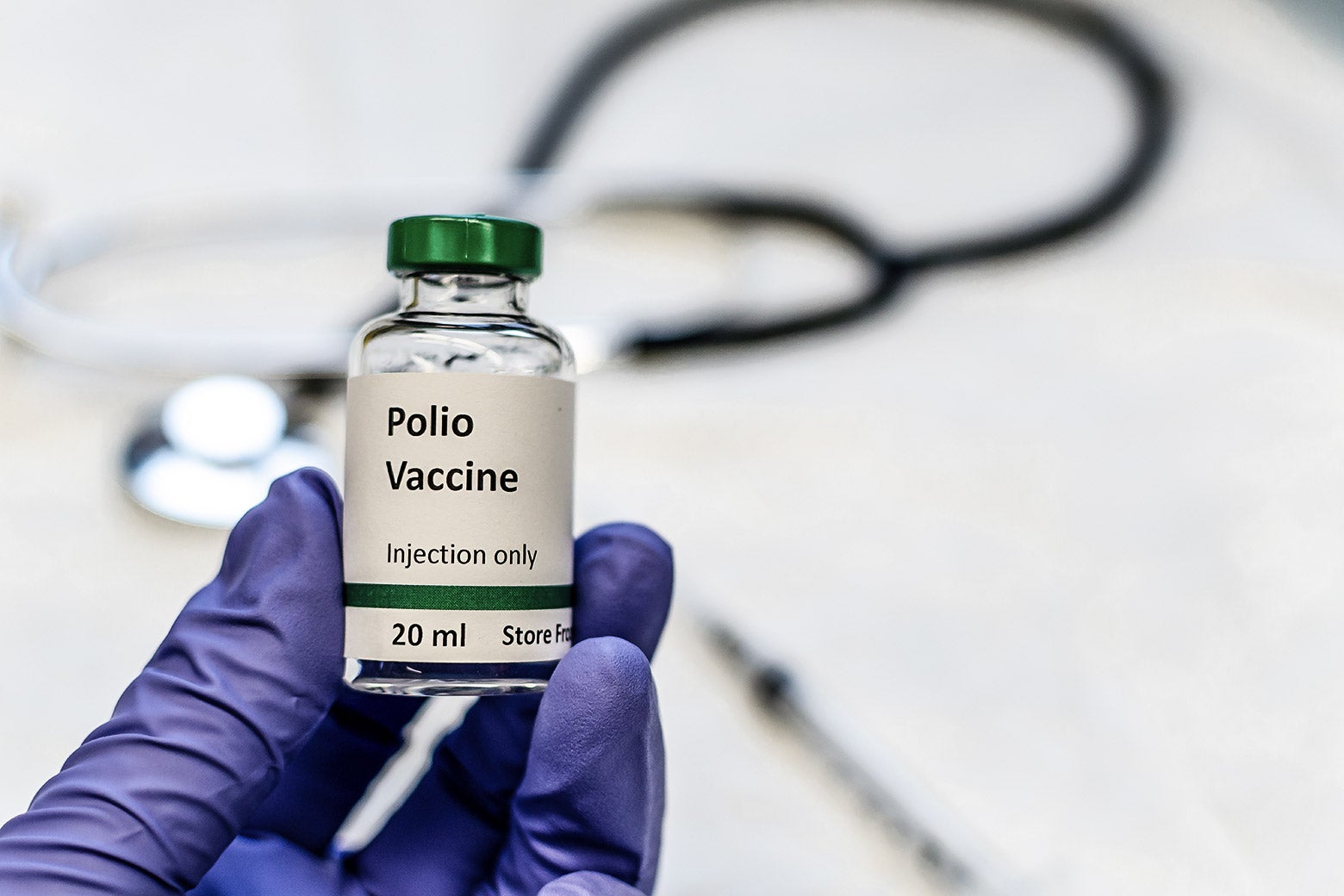 A vial of the polio vaccine