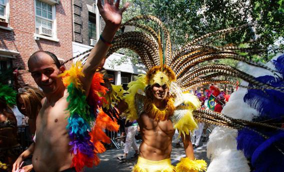 A scene from New York City's Gay Pride Parade June 26, 2005. 