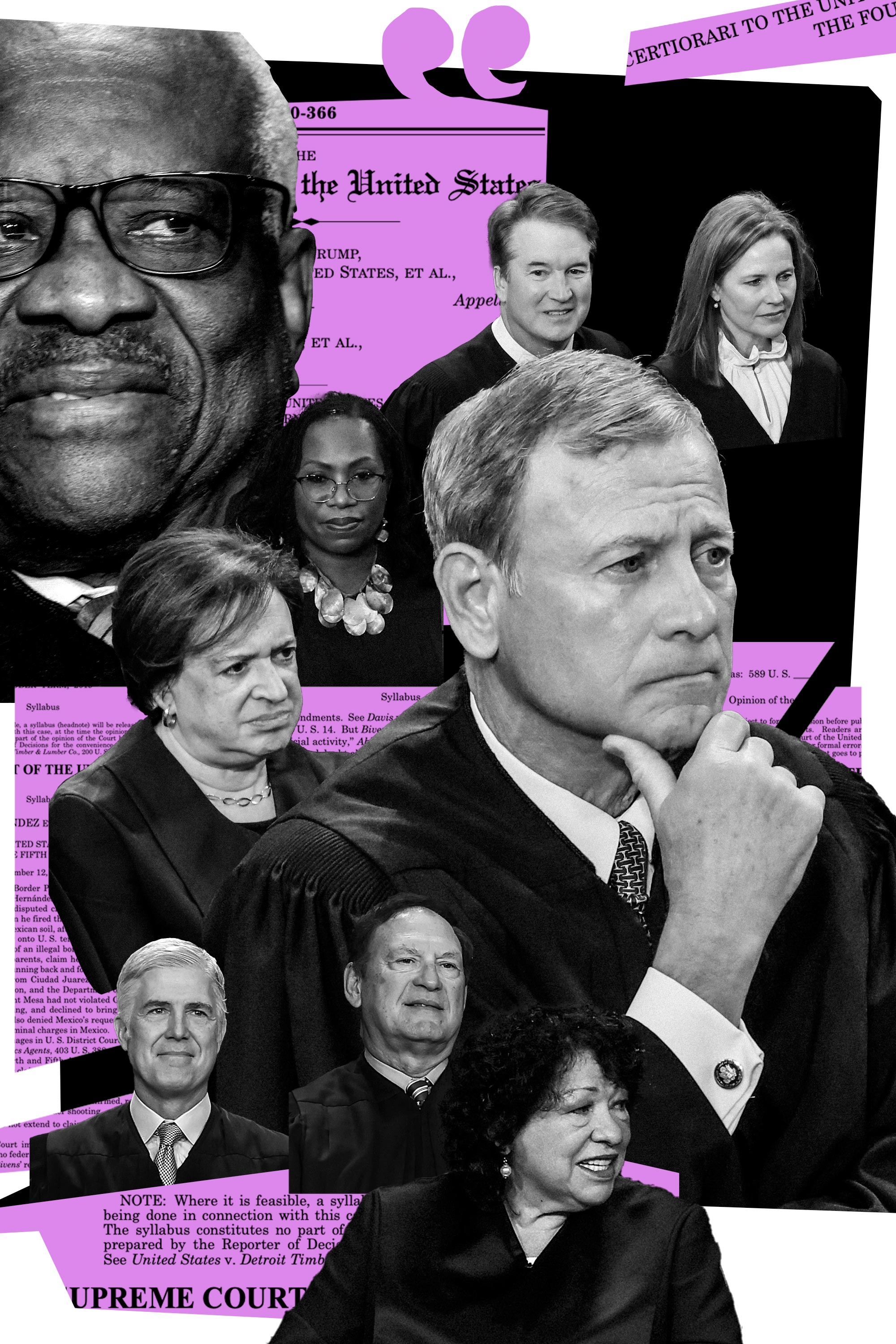 Nine Supreme Court Justices.