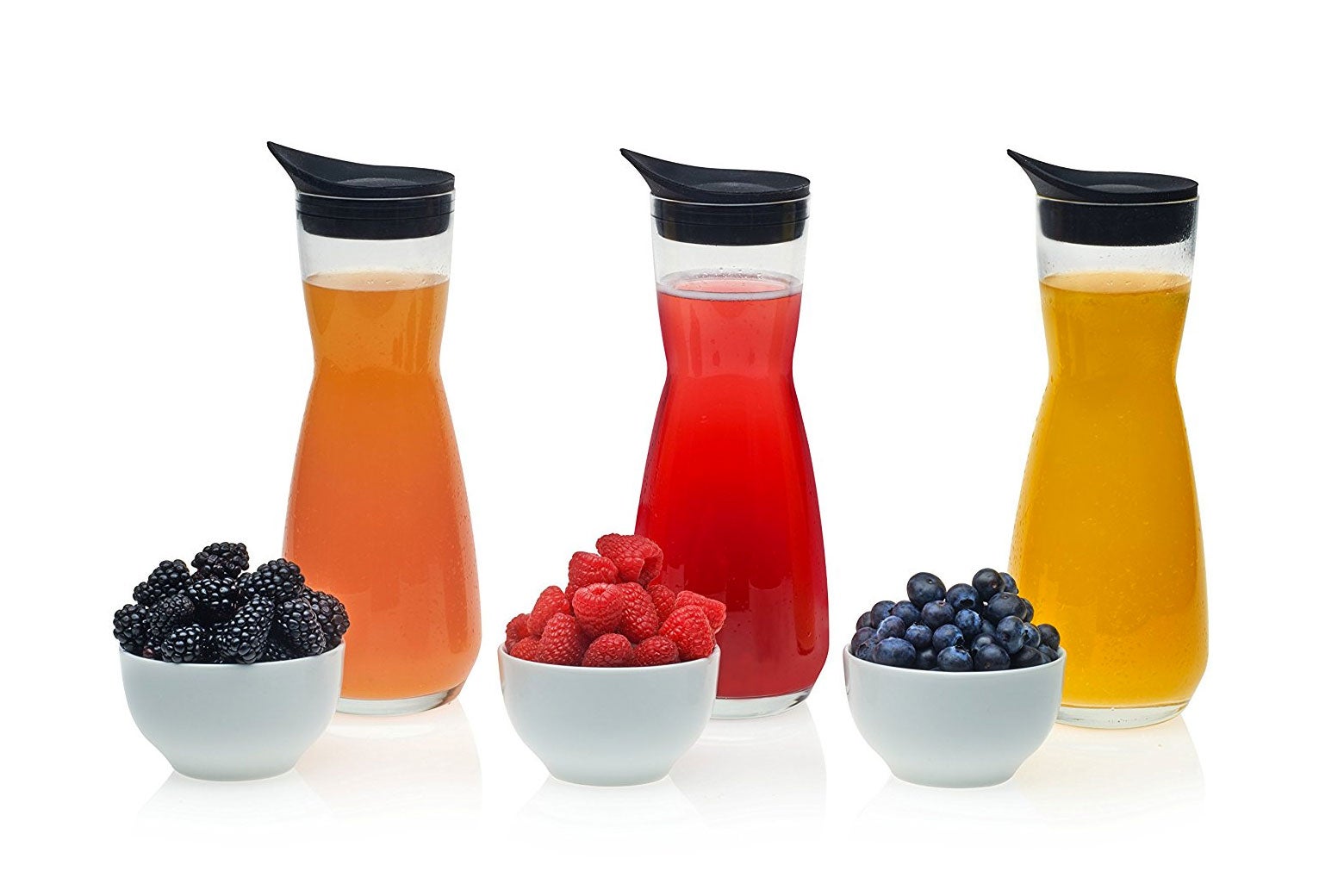 Three juice carafes.