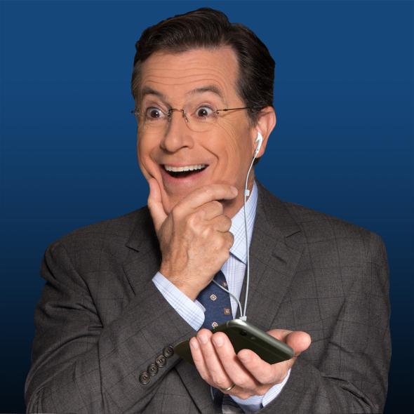 Podcast fan Stephen Colbert.