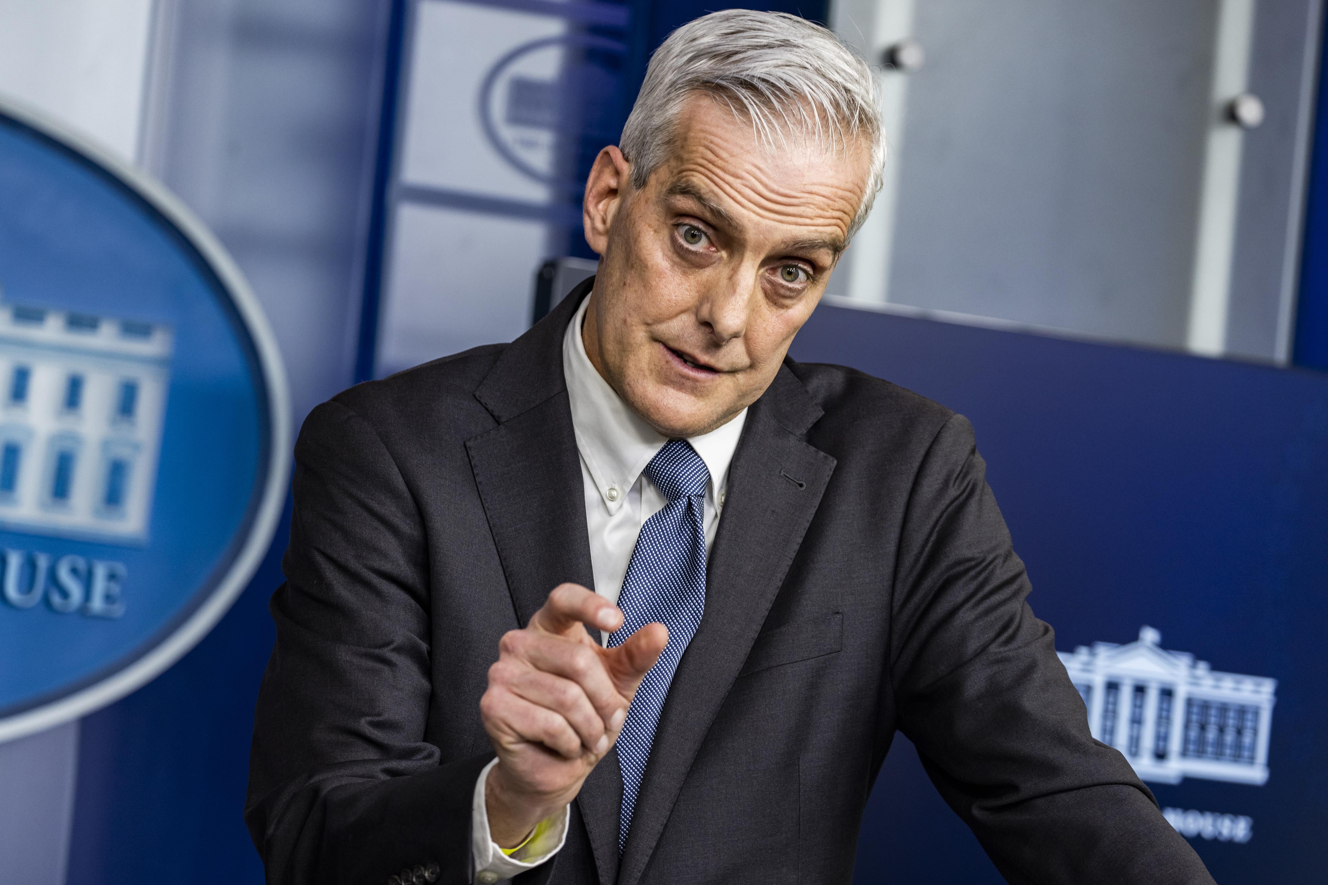 Secretary of Veterans Affairs Denis McDonough speaks during the daily press briefing in the Brady Press Briefing Room at the White House on March 4, 2021 in Washington, D.C.