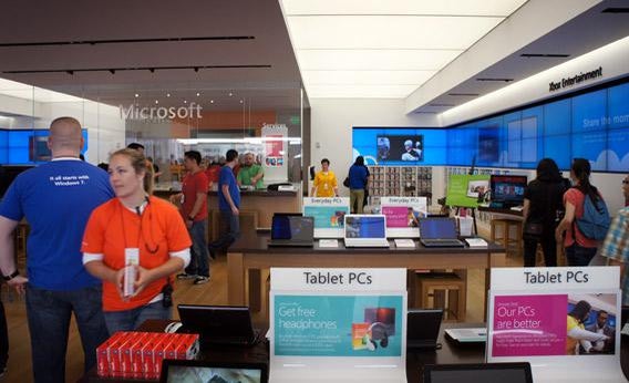 Microsoft store in Palo Alto, Ca.