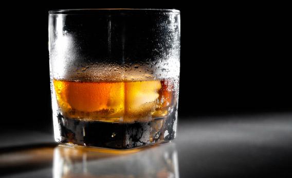 A glass of scotch.
