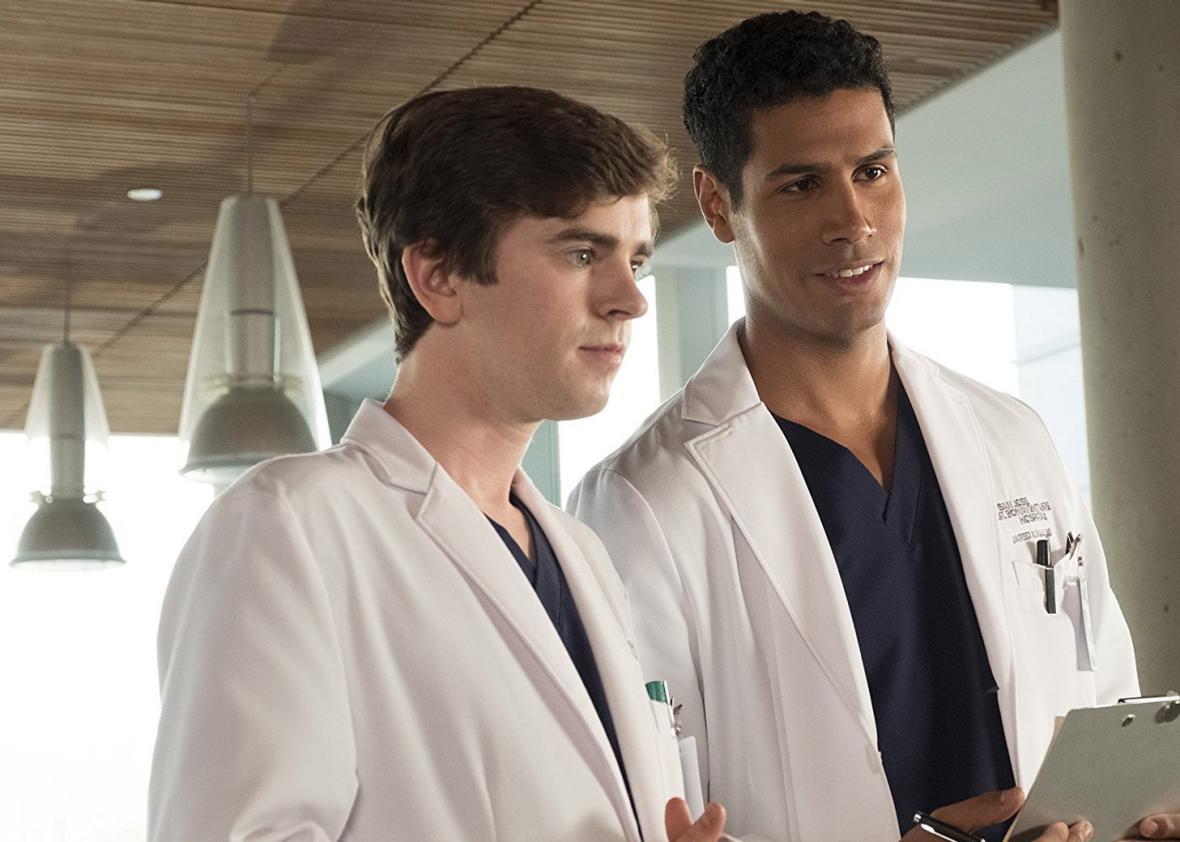 Freddie Highmore and Chuku Modu in The Good Doctor 