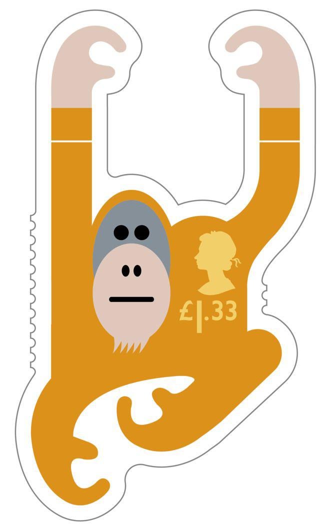 Animail Orangutan stamp 400%