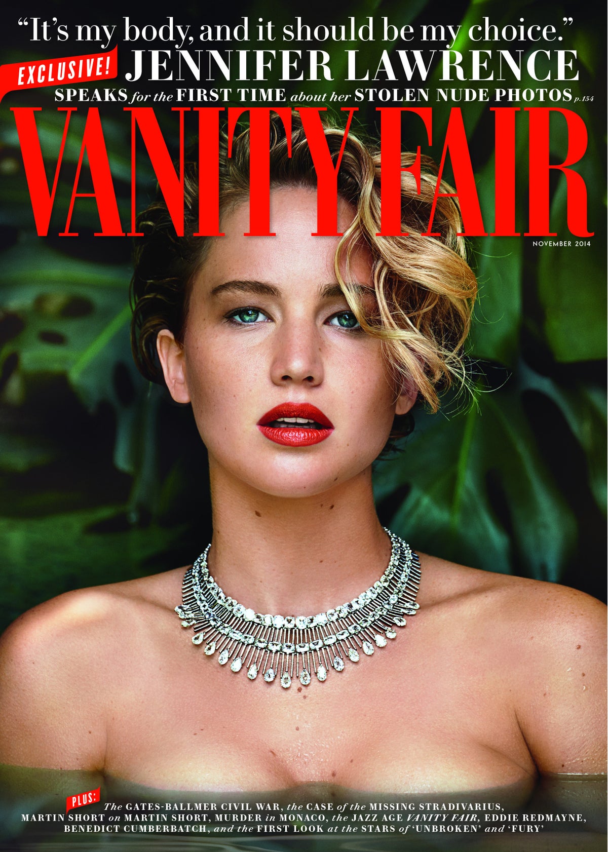 1200px x 1682px - Jennifer Lawrence in Vanity Fair: The publication of nude photos a sex  crime, not a scandal.
