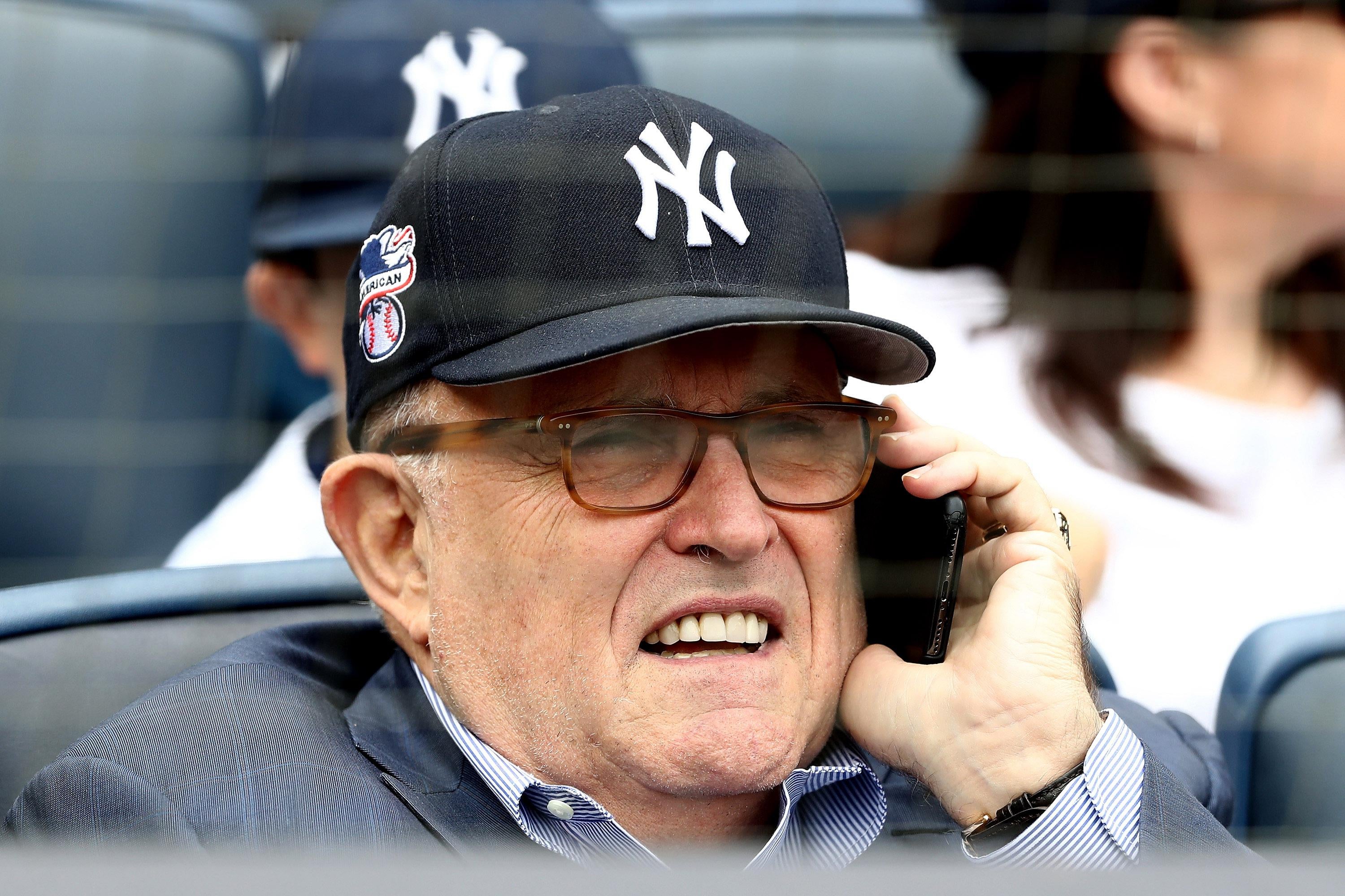 Rudy Giuliani, former New York City mayor and current lawyer for President Donald Trump, attends the game between the New York Yankees and the Houston Astros at Yankee Stadium on May 28, 2018 in the Bronx borough of New York City. 