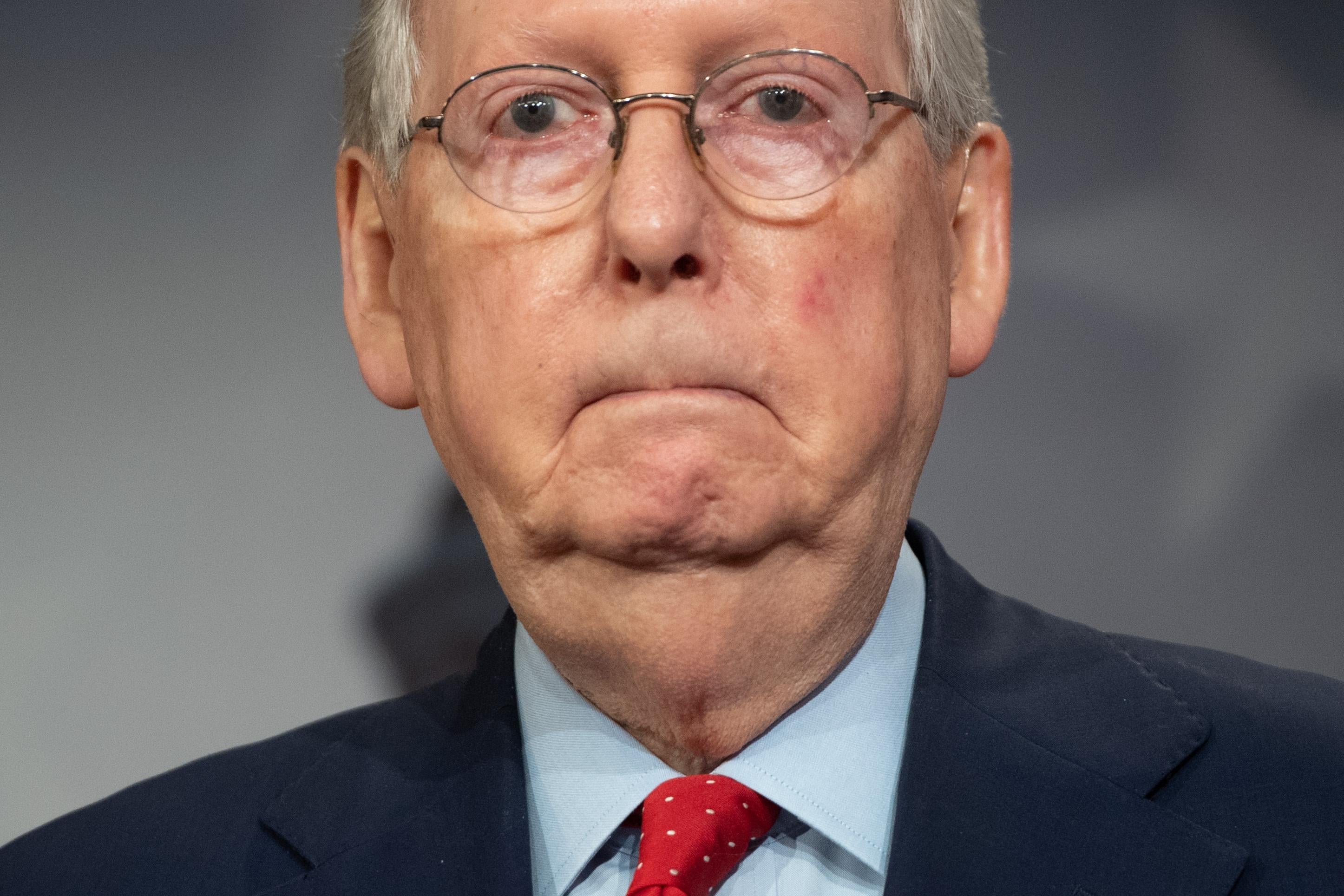 Senate Majority Leader Mitch McConnell holds a press conference.