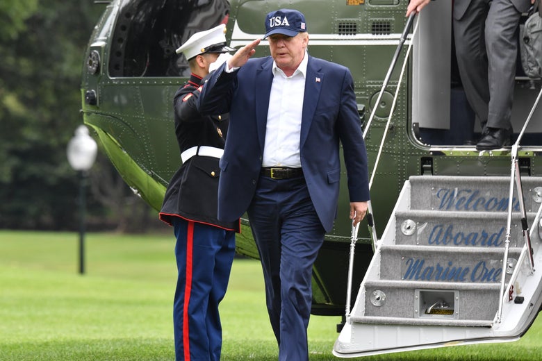 Trump Spends Labor Day Tweeting, Golfing as Hurricane Dorian Threatens U.S. - Slate