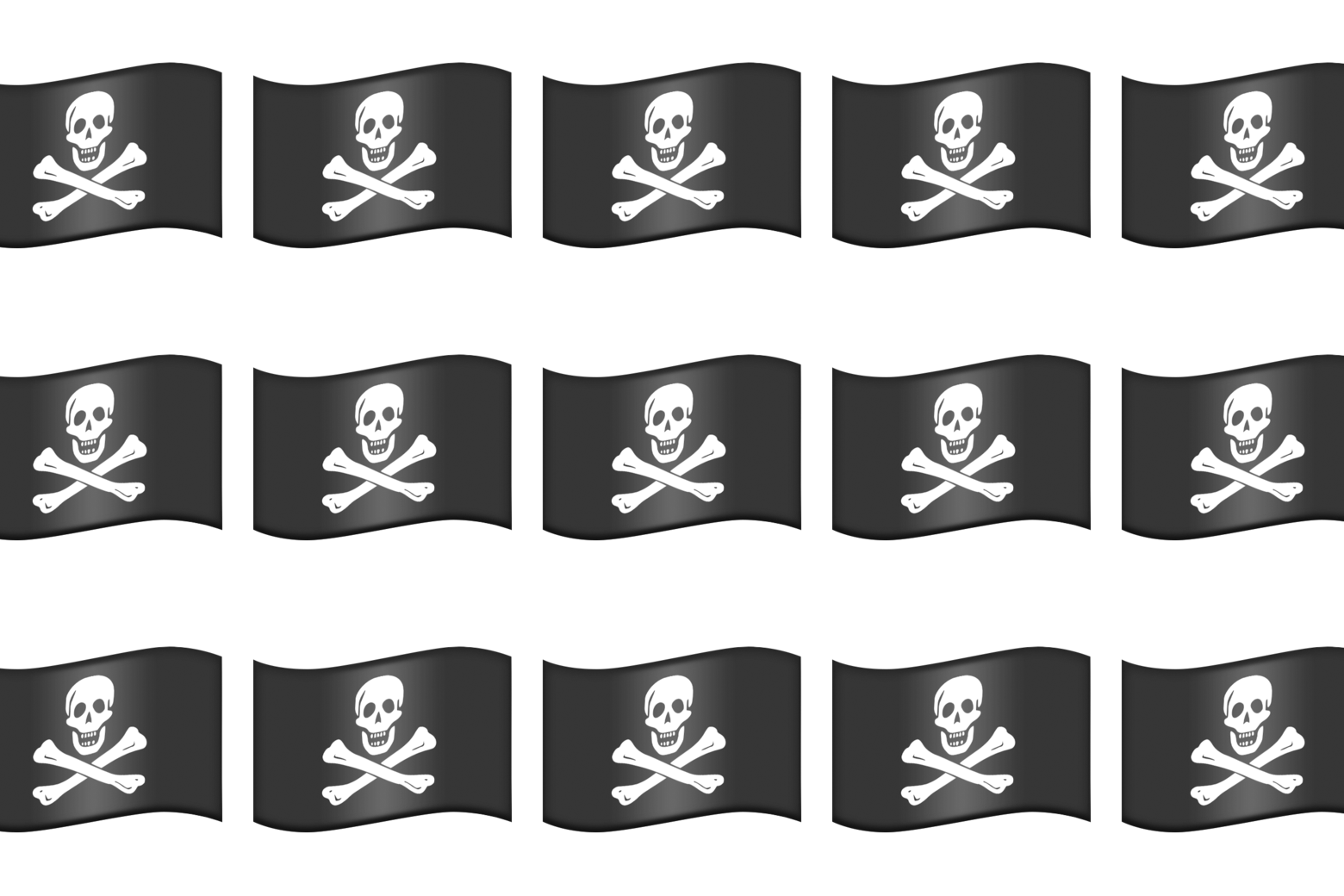 Pirate flag emojis.