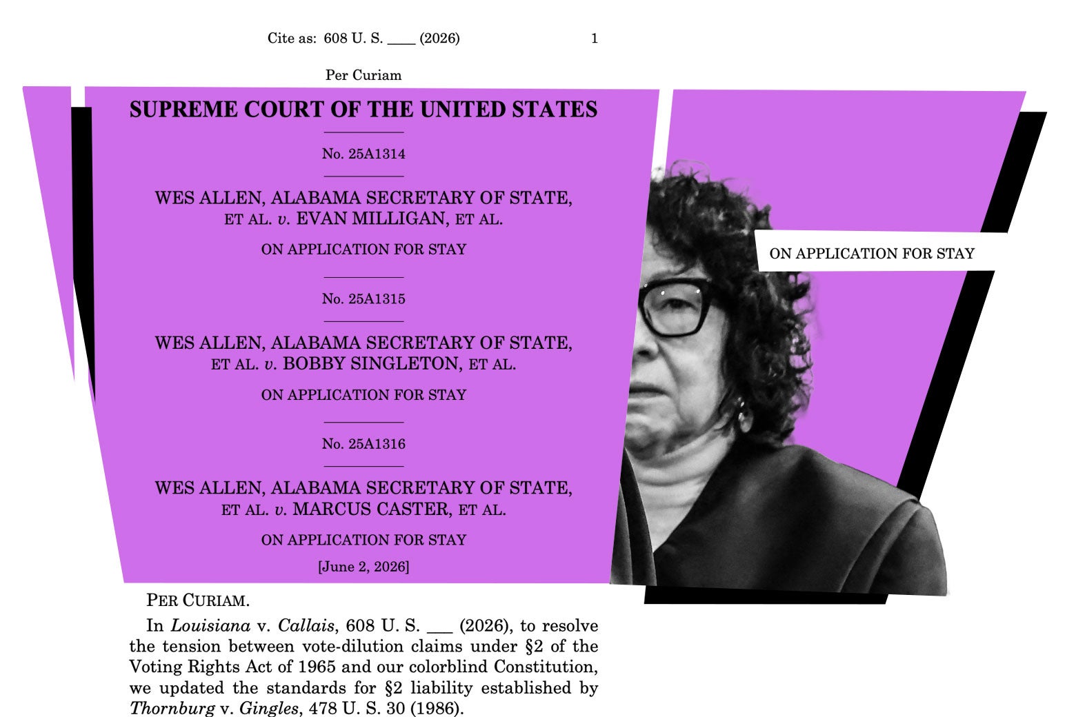 Sonia Sotomayor Bluntly Exposed the Supreme Court&rsquo;s Latest Voting Rights Lie