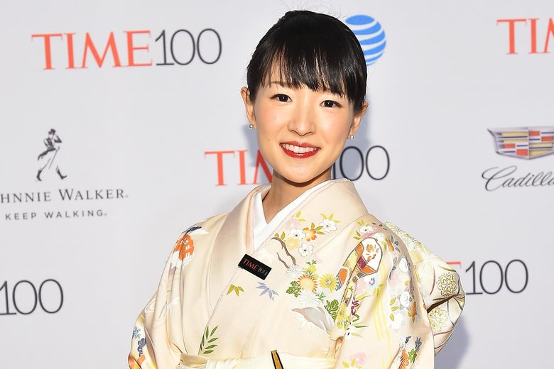 Marie Kondo wears a kimono while attending the 2016 Time 100 Gala.
