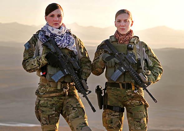 Two members of the Cultural Support Team in Afghanistan.