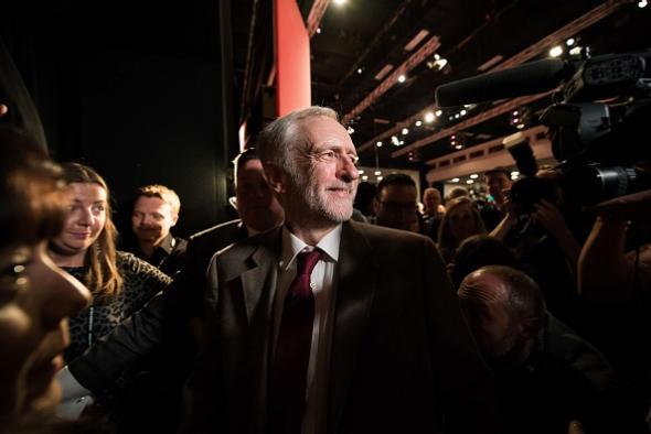 British Labour Party leader Jeremy Corbyn in Brighton, England, on Sept. 29, 2015