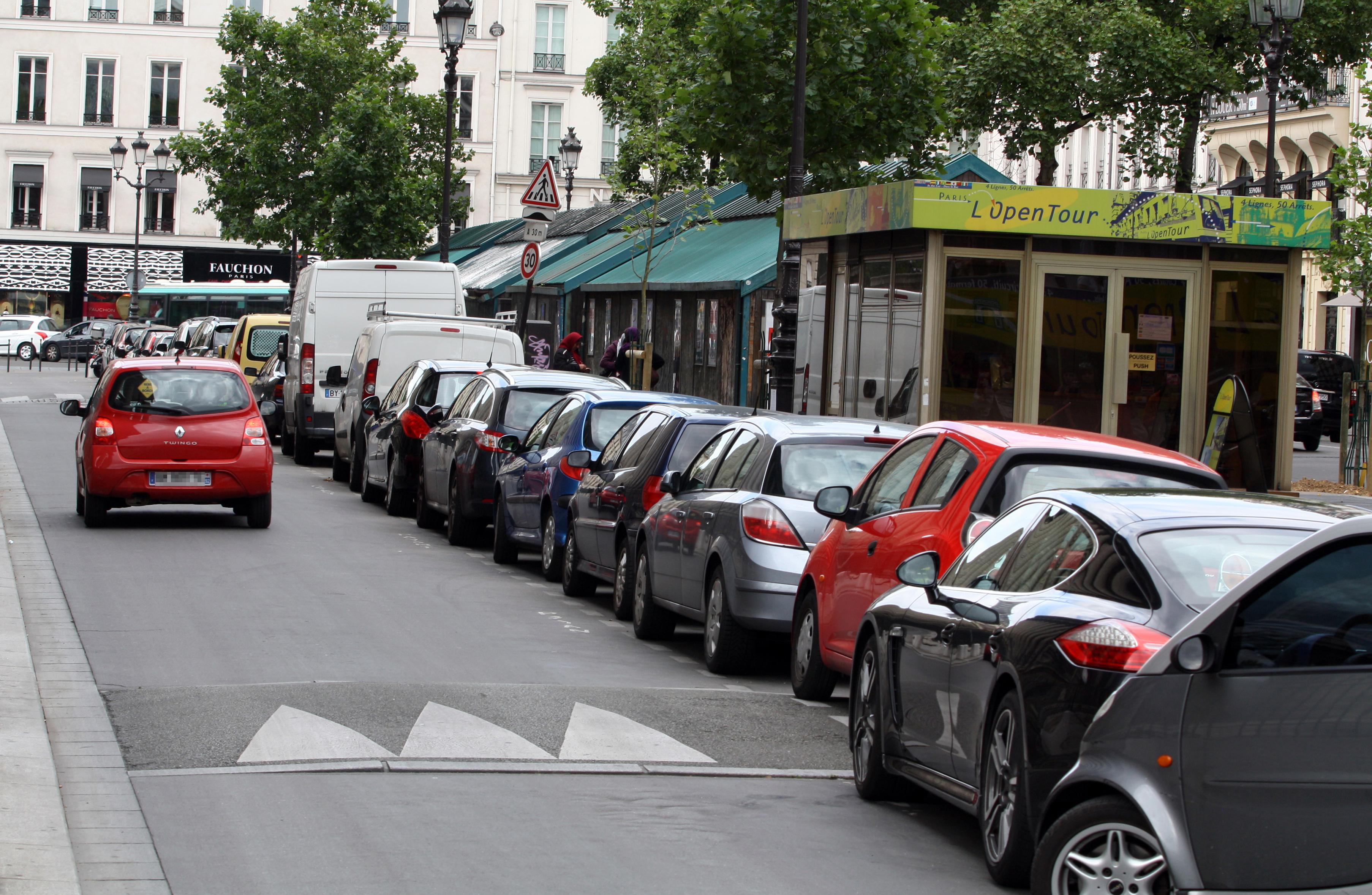 Parked cars in Paris