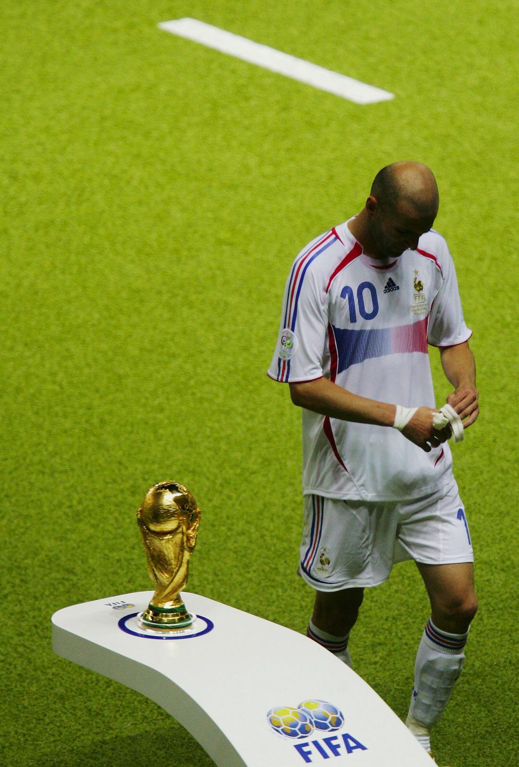 Zinedine Zidane Walks Past World Cup