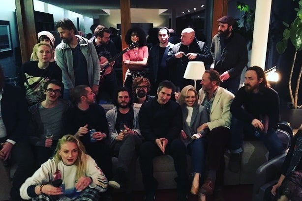The Game of Thrones cast at a party.