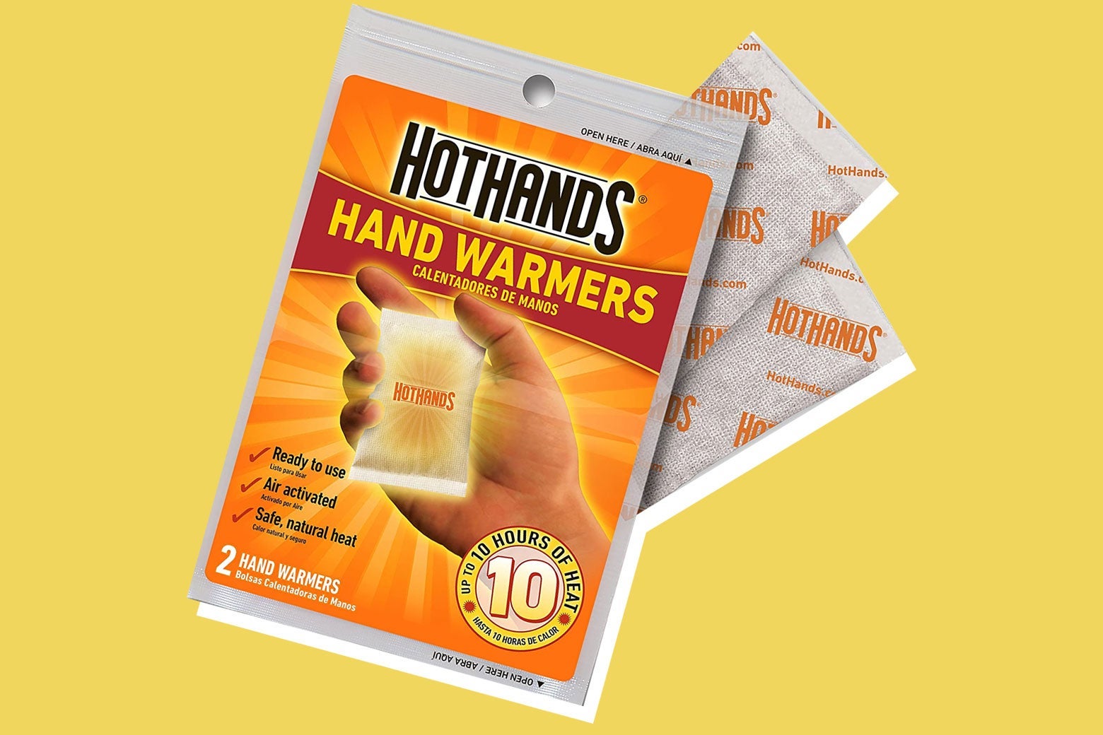 NEW Hot Hands Hand Warmers 2-Pieces/Pack WARMERS UP TO 10 HOURS 