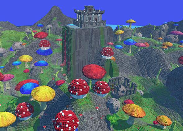 Mushroom biome, Lego World.