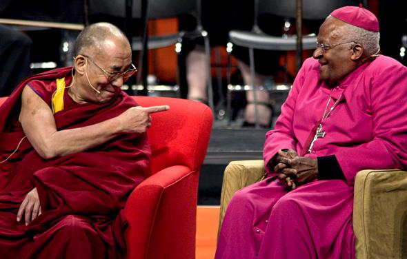 Dalai lama and Archbishop Desmond Tutu