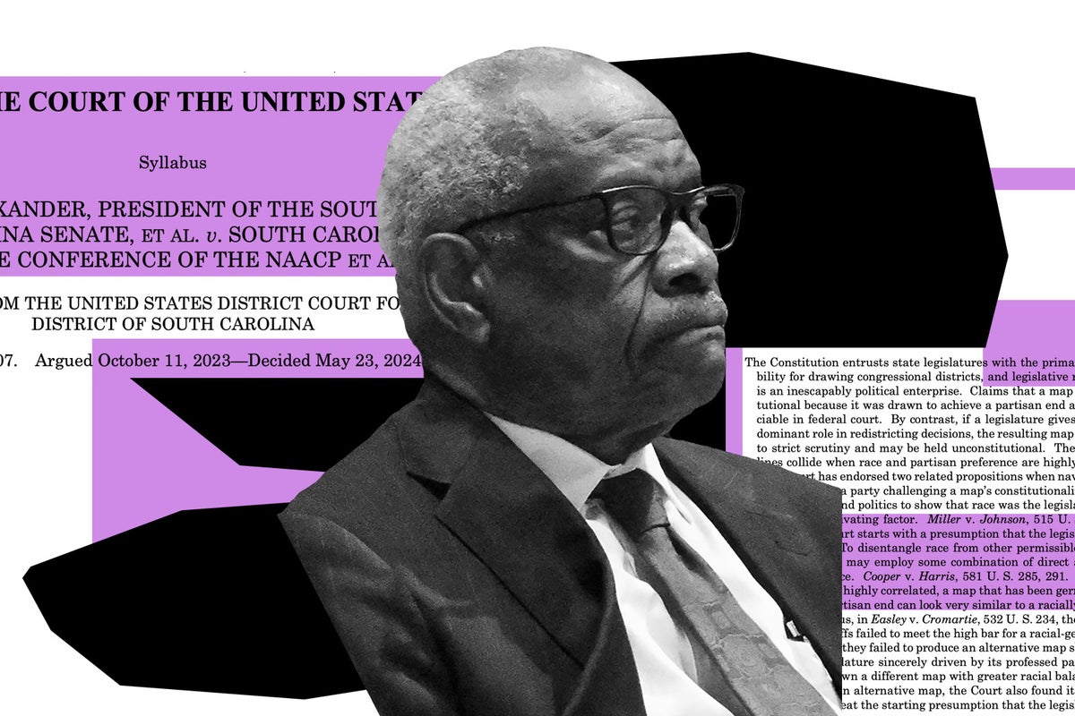 Supreme Court South Carolina redistricting ruling: Clarence Thomas makes a  full-throated case for racial gerrymandering.